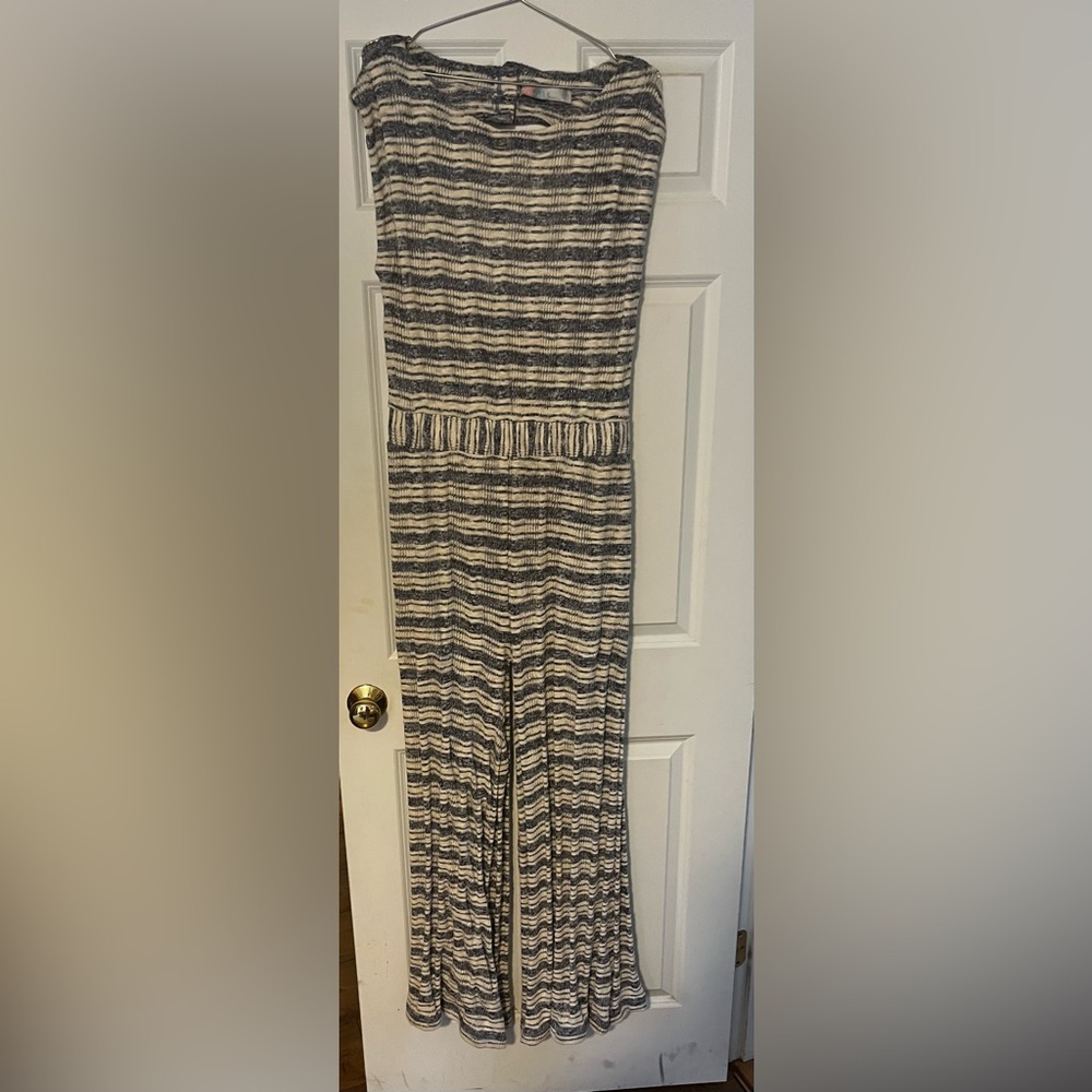 Large Free People Beach Striped Morning Tides Jumpsuit romper. - Picture 2 of 4